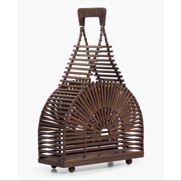 NWOT Cult Gaia Brown Mini Cupola Bag - Picture 2 of 8